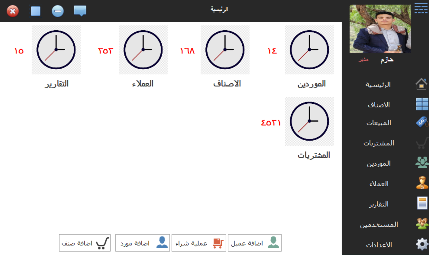 صورة توضيحية لنظام إدارة المبيعات